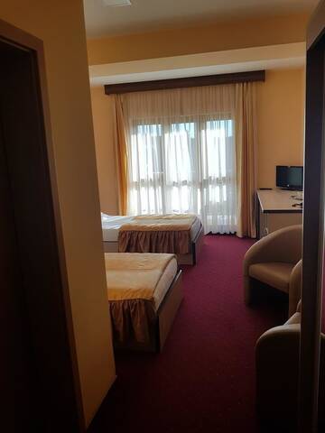 Фото номера Двухместный номер с 1 кроватью или 2 отдельными кроватями Отель Hotel Edelweiss г. Медиаш 9